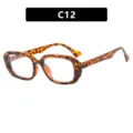 Gafas de sol retro de montura cuadrada con carey para mujer, variante color C12 - Mármol Crema Lentes Transparentes