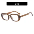 Gafas de sol retro marrones con montura cuadrada pequeña para mujer, modelo C13 - Marco Té Oscuro Lente Clara