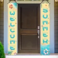 Summer beach theme welcome and summer porch banner set for outdoor front door - Summer Beach (SDL-001) / 30x150cm