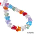Multi-colored butterfly faceted crystal beads 7x10mm for DIY jewelry making accessories - Faceted Butterfly Beads / 7x10mm 10pcs/Pack / Multicolor