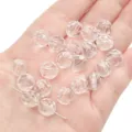 Premium 10mm transparent faceted crystal glass beads for DIY handmade jewelry crafts - Round Beads / 10mm Approx 42 Pcs / Clear