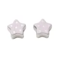 Due perline distanziatrici a forma di stella a quadri rosa per braccialetti fai da te - 1 Pezzo/Pacchetto / Quadri Rosa e Bianco