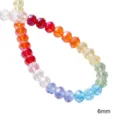 6mm multi-colored faceted glass crystal beads for DIY handmade bracelets and jewelry - Watermelon Beads / Dia 6mm 10pcs/Pack / Multicolor