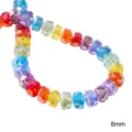 8mm colorful faceted round crystal glass beads for DIY jewelry making and crafts - Combination Set