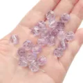 Faceted 10mm light purple crystal glass beads for DIY handmade jewelry and bracelets - Round Beads / 10mm Approx 42 Pcs / Light Purple