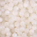 Iridescent white mermaid acrylic beads without holes for DIY craft jewelry making - 6mm (160 Pieces/Pack) / Beige