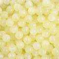 Light yellow iridescent mermaid acrylic round beads for DIY jewelry and handmade crafts - Yellow