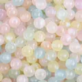 Collection of mixed pastel mermaid pearl acrylic round beads for DIY craft jewelry making - Random Mixed Colors
