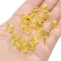 10mm faceted transparent yellow crystal beads for DIY handmade jewelry accessories - Round Beads / 10mm Approx 42 Pcs / Yellow