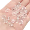 Transparent 10mm faceted bicone crystal glass beads for DIY handmade jewelry crafts - Diamond Pattern / 10mm Approx 46 Pcs / Clear