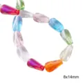 8x14mm faceted glass crystal beads in various vibrant colors for DIY jewelry making - Faceted Twisted Plate Beads