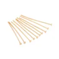 Set of 10 gold flat head pins for handmade jewelry DIY projects - Length 25mm Thickness 0.6mm (10 Pieces/Pack) / 18K Gold Plated