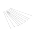 High quality silver metal flat head T-pins for handmade DIY jewelry beading projects - Length 30mm Thickness 0.6mm (10 Pieces/Pack) / Silver Plated