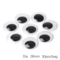 28mm black and white self-adhesive googly eyes for kids DIY crafts, 30pcs/bag - 28mm (30 Pcs/Pack)