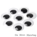 30mm self-adhesive googly eyes for children's DIY animal crafts, 30pcs per bag - 30mm (30 Pieces/Pack)