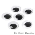 35mm large self-adhesive googly eyes for DIY craft projects, pack of 20 pieces - 35mm (20 Pieces/Pack)