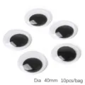 Movable DIY googly eyes for children craft decoration 40mm diameter 10 pieces per pack - 40mm (10 Pieces)