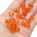 10mm vibrant orange faceted bicone crystal beads for DIY handmade jewelry projects - Diamond Pattern / 10mm Approx 46 Pcs / Orange Red