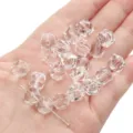 10mm transparent faceted diamond crystal beads for DIY jewelry making - Cube / 10mm Approximately 36 Pieces / Clear