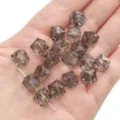 10mm faceted smoky grey square crystal beads for DIY jewelry making and bracelets - Cube / 10mm Approximately 36 Pieces / Black