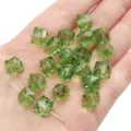 10mm grass green faceted cubic crystal glass loose beads for DIY handmade jewelry crafts - Cube / 10mm Approximately 36 Pieces / Light Green