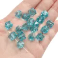 10mm aqua blue faceted crystal bicone beads for DIY jewelry making and handmade crafts - Cube / 10mm Approximately 36 Pieces / Blue