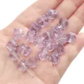 Transparent 10mm lavender faceted square crystal beads for DIY jewelry making and crafts - Cube / 10mm Approximately 36 Pieces / Light Purple