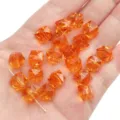 10mm faceted orange bicone crystal beads for DIY jewelry making and handmade crafts - Cube / 10mm Approximately 36 Pieces / Orange Red