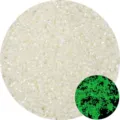 Perles de verre blanches lumineuses avec lueur vert néon pour création de bijoux DIY - 2.5mm (10g/paquet) / Jaune-vert