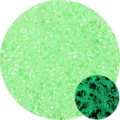 Perles de rocaille en verre vert clair lumineuses avec effet phosphorescent pour bijoux - 2.5mm (10g/paquet) / Vert