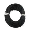 Round black imitation leather cord for DIY jewelry making and accessory crafting - Thin / Black