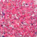 Séquins en pâte polymère rose avec têtes de lapin et strass pour loisirs créatifs - Style A Bonbons Lapin (ZL53) / Paquet de 10g