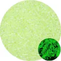Perles de rocaille en verre vert clair lumineuses pour la création de bijoux DIY et artisanat - 2.5mm (10g/paquet) / Jaune