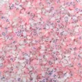 Mélange de tranches d'argile en forme de nuage rose et blanc avec strass pour le bricolage - Style A Visage Souriant Nuage Série Rose (ZL53) / Paquet de 10g