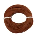 Round brown faux leather cord for DIY jewelry making and bracelet accessories - Diameter 1mm 5m / Coffee