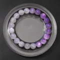 UV-lichtempfindliche Harzperlen mit Farbverlauf von Weiß zu Violett für DIY Schmuck - Lila UV Wechsel Eis Mondstein (BSB154)