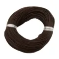 Dark brown round faux leather cord for DIY handcrafted jewelry bracelets and necklaces - 2mm Diameter (5m) / Dark Brown