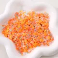 Vibrant orange mixed polymer clay slices and clear rhinestones for DIY phone case crafts. - Carrot Rabbit (Style A) / 10g/Pack (3-8mm)