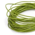 Premium green round imitation leather cord for DIY jewelry necklace and bracelets - 2mm Diameter (5m) / Green