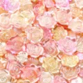 Gradient pink and cream ABS imitation pearl rose beads for DIY phone case accessories - 20g/Pack (Approx 15-60 Pcs) / Pink Yellow