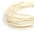 Beige round faux leather cord for DIY handmade bracelet necklace jewelry making supplies - Diameter 2mm 5m / Beige