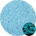Hellblaue leuchtende Glasperlen für DIY-Schmuckherstellung, leuchten im Dunkeln Variante - 2.5mm (10g/Packung) / Blau