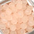 Matte pfirsichfarbene Acryl-Rundperlen mit weicher Gummierung für DIY-Schmuck und Handwerk - 8mm / 10 Stück Packung / Snow Bud