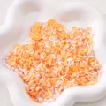 Vibrant orange citrus polymer clay slices mixed with white sprinkles and pearls for DIY crafts - Orange Slice (Style B)