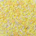 Mixed polymer clay sprinkles with yellow lemon slices and white pearls for DIY - Lemon Slice (Style B)