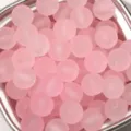 Rosa mattierte Acrylperlen mit Gummigefühl für DIY-Schmuck und handgefertigte Armbänder - Rosa