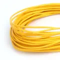 Yellow round imitation leather cord for DIY jewelry making and doll hanging accessories - 2mm Diameter (5m) / Yellow