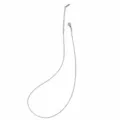 Minimalist silver stainless steel snake chain necklace with lobster clasp and extension - 09 Round Snake Chain / 0.9mm / 45cm (1 Piece/Pack) / Steel