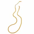 Elegant minimalist gold-plated stainless steel snake bone chain necklace for women - 3.0 Blade Chain / 3mm / 45cm (1 Piece/Pack) / Gold