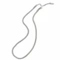 Minimalist stainless steel flat snake chain necklace with a sleek silver-toned finish. - 3.0 Blade Chain / 3mm / 45cm (1 Piece/Pack) / Steel